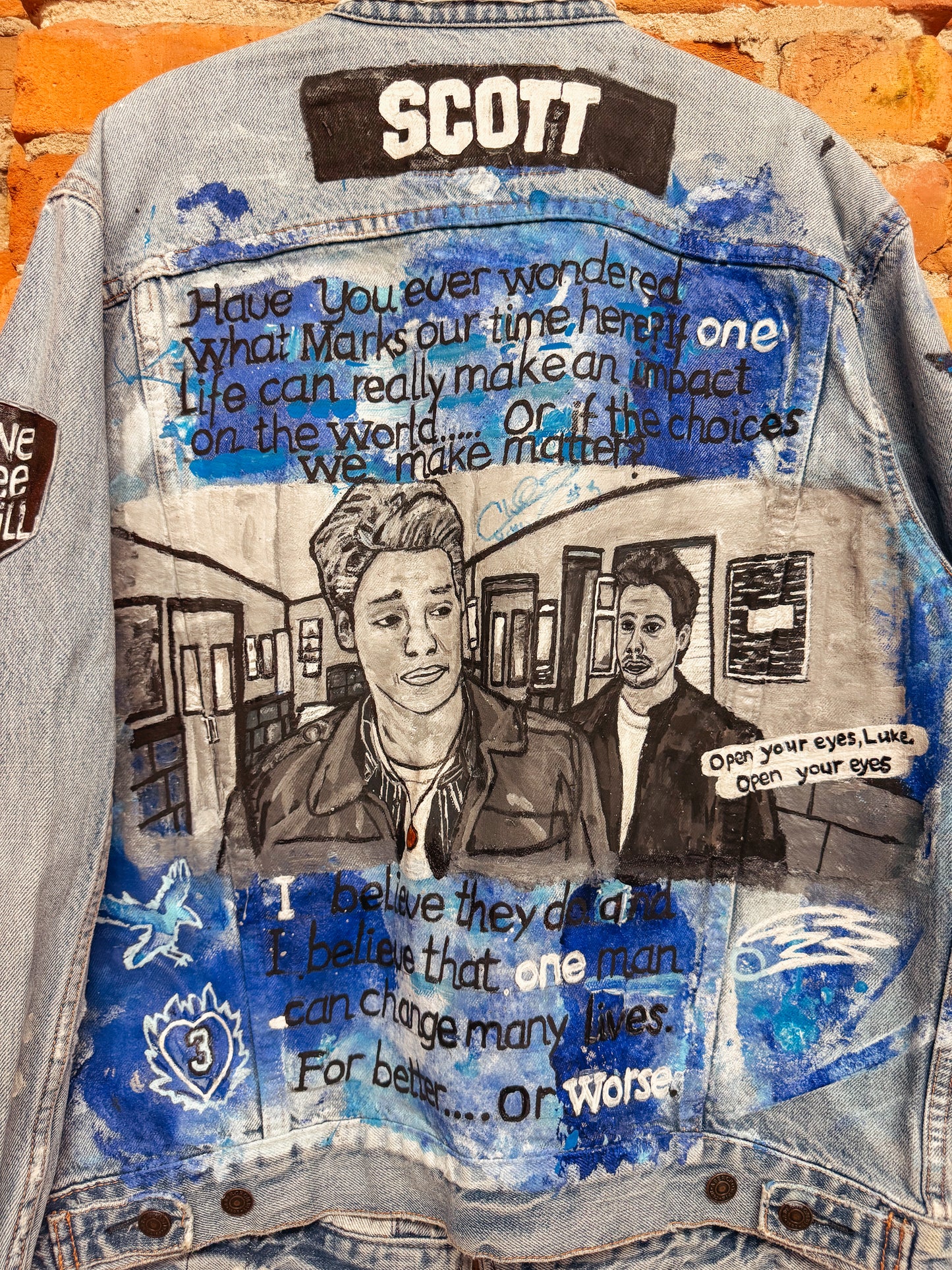 Custom Handpainted One Tree Hill Jean Jacket