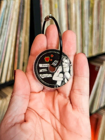 Friends with Benefit Record Keychain