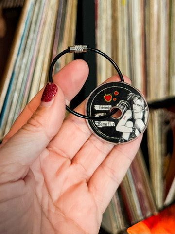 Friends with Benefit Record Keychain