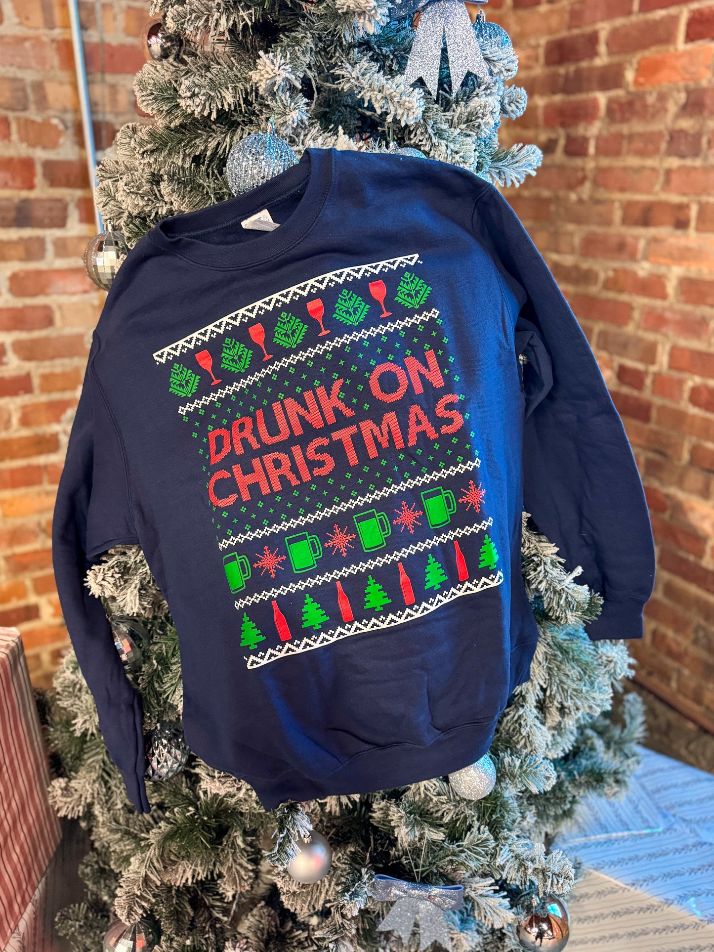 Drunk on Christmas Crewneck