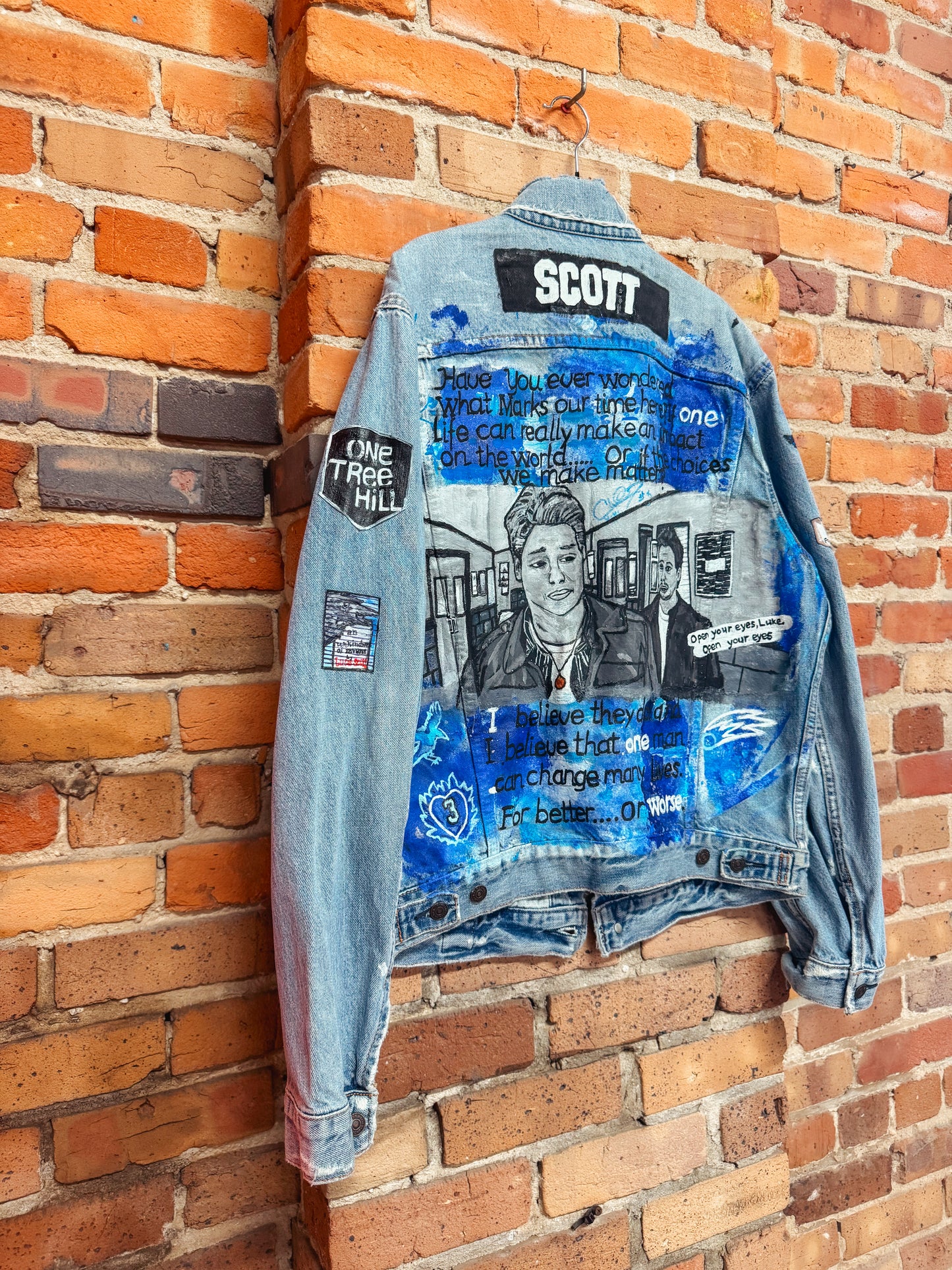 Custom Handpainted One Tree Hill Jean Jacket